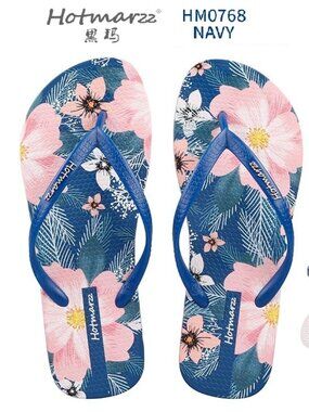 Hotmarzz Women's Flip Flops Colorful Printing Sandals Fashion Beach Slippers